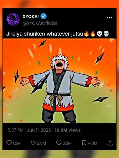 Jiraya shuriken whatever jutsu🔥🔥💀💀