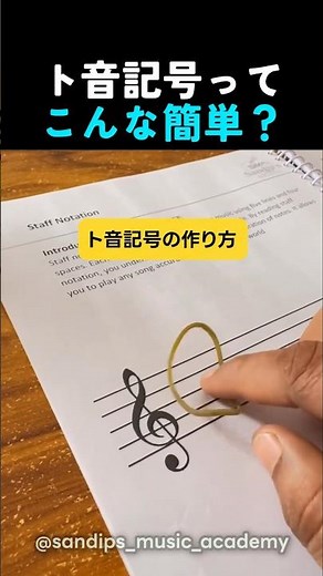 思ったより簡単なト音記号の作り方