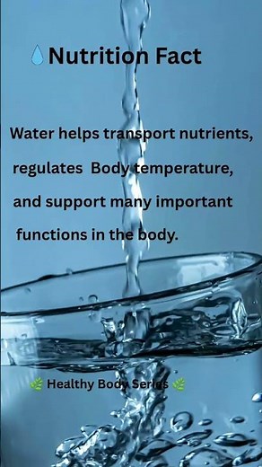 💧 Nutrition Fact | Why Water Is Important | Healthy Body Series.