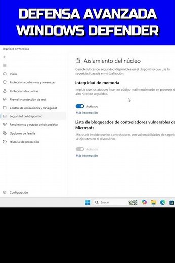 DEFENSA AVANZA WINDOWS DEFENDWER #windowstips #windows