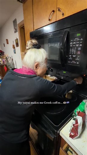 Steph Pappas on Instagram: "Yaiyai makes me Greek coffee ☕️🇬🇷"