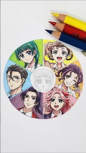 制服 maomao 3colorchallenge #theapothecarydiaries #薬屋のひとりごと #colorwheel #colormixing #大人の塗り絵