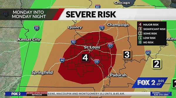 When and where severe weather is expected in St. Louis