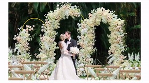 Wokceer Wedding Arch Backdrop Stand 8FT, 7.2FT, 6.6FT Set of 3 Gold Metal Arch Backdrop Stand for Wedding Ceremony Baby Shower Birthday Party Garden Floral Balloon Arch Decoration