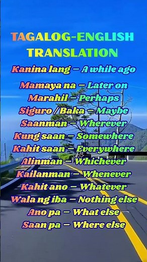 Tagalog to English translation #tagalogtoenglish