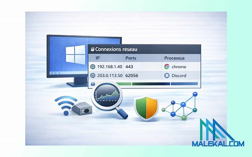 Comment lister les connexions réseau actives sous Windows 11/10 (IP, ports et processus)