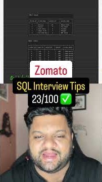 Zomato SQL Interview Question | 23/100 SQL Interview Series #shorts