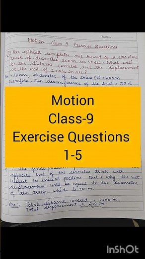 Motion | Exercise Questions 1-5 | Class-9 | NCERT | Science | Question and Answers | Pine Coaching