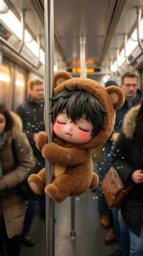 GOGO Just Needed a Big Coffee Hug! 🐻☕ So Cozy & Cute |Komigo Stories #cute #kawaii #shorts