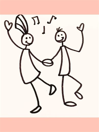 Simple quick stick man drawing in seconds