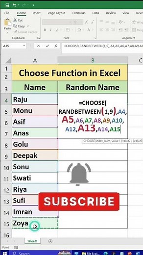 🎯 Choose Function in Excel | Excel Formula Tutorial 🎯