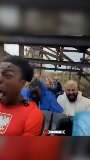 Speed Riding The Biggest Roller Coaster In Europe That Is Made Out Of Wood!😭#speed #ishowspeed #fyp #polska #energylandia