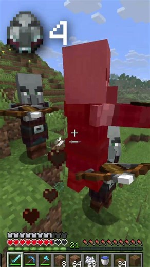 Why Are Pillagers Attacking Me NONSTOP in My Forever World? #minecraftshorts