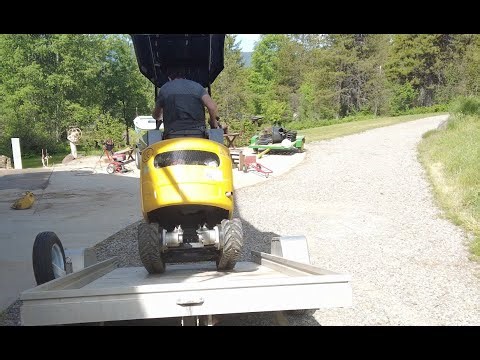 Loading Excavator on a Trailer - THE WRONG WAY is RIGHT!