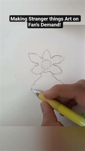 Tutorial of Demogorgon (Stranger things Art) #drawing #art #artist #viral #strangerthings #shorts