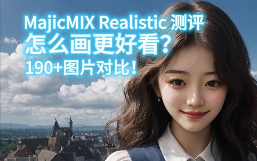 NO.4【真人模型】MajicMIX Realistic 参数（VAE、Steps/采样步数、Sampler/采样方法）Stable Diffusion教程