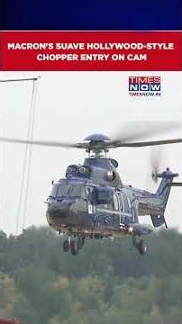 MACRON'S Hollywood-Style Chopper ENTRY VIRAL In Germany #shorts #viralvideo