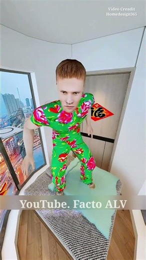 Chhedi transformed a 1.11m square space into a stunning bedroom 😇 3D animation #shorts