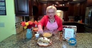 No Sugar Baker, Jayne Jones, shares her recipe for White Chocolate Raspberry Bundt Cake