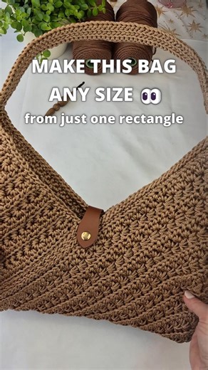 Crochet Origami Bag – Make It Any Size | Easy Idea