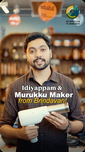 Brindhavan Home & Kitchenware on Instagram: "✨Electric Idiyappam & Murukku maker✨ 💥Sale Rate: Rs.2400💥 Includes💫 Base Unit, Stainless Steel barrel & lid, 24 Attachment moulds, USB type-C cable, Measuring cup(100ml), Dough cutter 🌟One-touch operation 🌟Makes idiyappam and a variety of savouries in minutes 🌟40Watts Motor 🌟1500mAh battery capacity 🌟Food Grade Stainless barrel & lid 🌟Compact, sturdy design 🌟Rechargeable battery 📞 Contact: 88388 98283 WhatsApp text to order 🎉 📍 Brindhavan