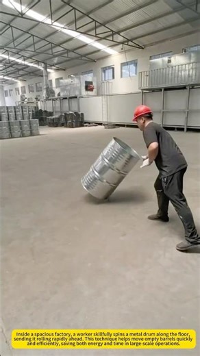 Barrel Rolling Challenge in the Warehouse。