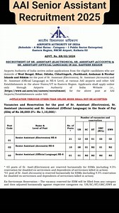 18K views · 96 reactions | AAI Senior Assistant Recruitment 2025 #airport | Government Jobs | Facebook