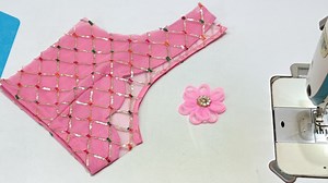 Designer Net Blouse Design | Net Blouse Back Neck Design Cutting and Stitching | Mandeep Designs