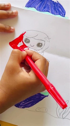 How to Draw a Mermaid | Paper Fold Surprise Art