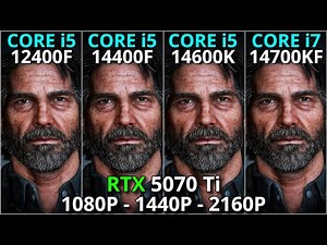 Core i5 12400F vs i5 14400F vs i5 14600K vs i7 14700KF | RTX 5070 Ti Gaming Test | 1080p, 1440p, 4K