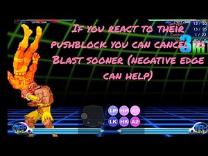MvC2 Dhalsim Guard Break Option Select: 3+ fierce Yoga Blast to launch extension