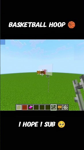 Minecraft Basketball Hoop Build Hack! 🏀 🤯 #minecraft #shorts