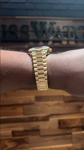 Rolex President Day Date Yellow Gold Diamond Mens Watch 128348 Wrist Roll | SwissWatchExpo