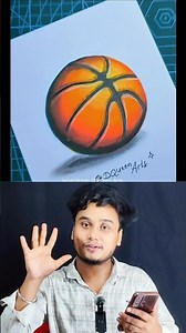 How to Draw a Basketball 🏀🤯 #shorts