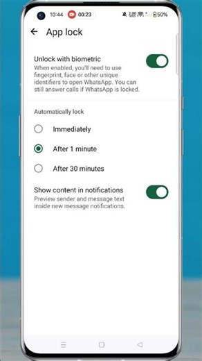 How to Enable App Lock on WhatsApp with Fingerprint or Face ID #shorts