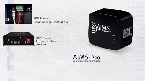 AIMS Power 40 Amp Solar Charge Controller MPPT 12 / 24 / 36 /48 Volt DC with AIMS Pro Bluetooth Device Monitor