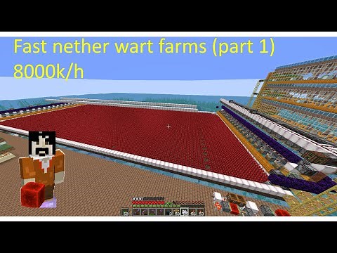 Fast Netherwart Farms, part1 (Ilmango setup) 8000 netherwarts/h Java Minecraft Survival 1.16-1.21.x