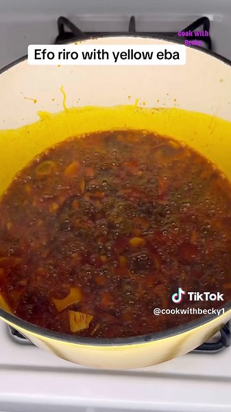 Delicious Efo Riro Recipe with Yellow Eba | Nigerian Soup