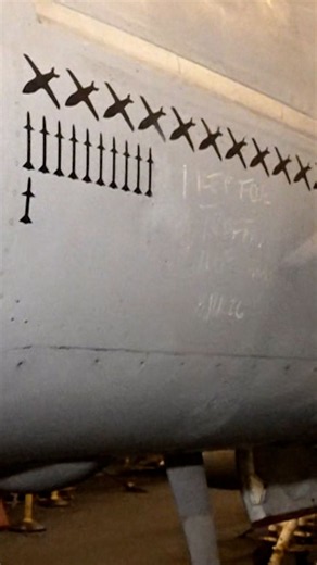This is how an F-18 tracks the number of drones and missiles its pilot has taken out