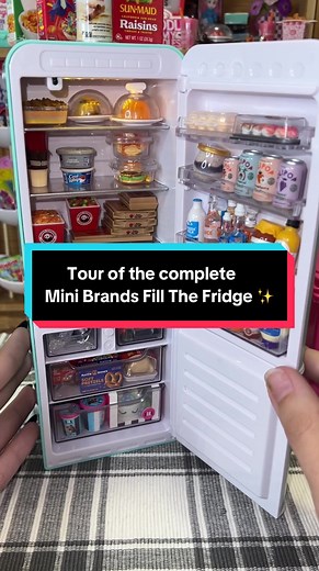 Complete Mini Brands Fill The Fridge Tour! ✨