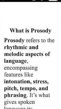 What is Prosody