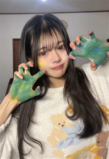 ぐれむりんみたい。 #stamp #green #blue #yellow #fyp