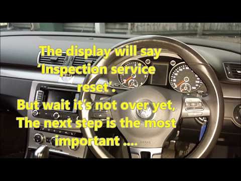 How to reset INSPECTION service light on your Volkswagen Passat Touran | 2011 2012 2013 2014 2015