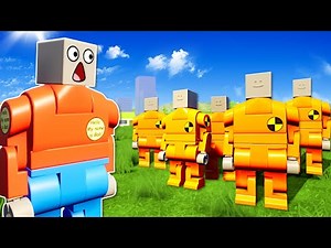 CRASH TEST DUMMIES TAKE OVER LEGO CITY! - Brick Rigs Gameplay