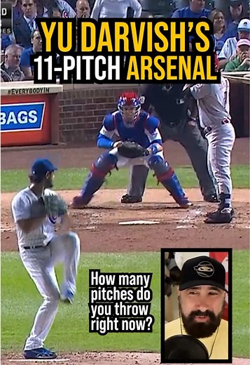 Yu Darvish has more pitches than fingers.🤣 #pitching #pitchingninja #mlb