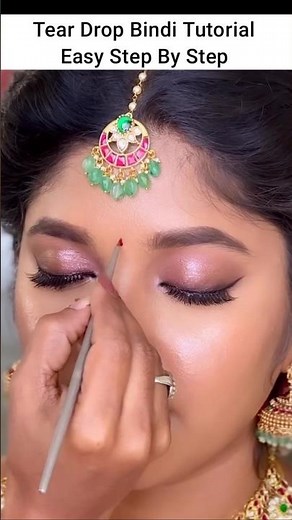 Bindi tutorial step by step lakshmivelu_makeupartistry #shorts #makeup #bindi #bridal #traditional