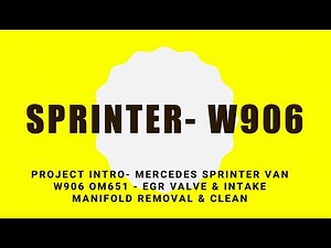 Project Intro- Mercedes Sprinter Van W906 OM651 - EGR Valve & Intake manifold removal & clean