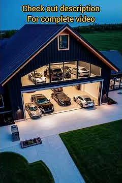 Glass Garage Showcase Barndominium Design | Transparent Door Barndo with Car Display