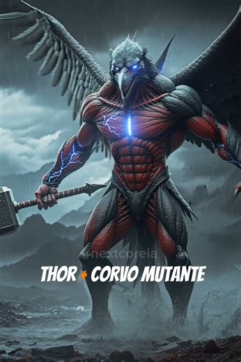 Creating impossible creatures with artificial intelligence 🧠🔥Today: Thor + Mutant CrowMore