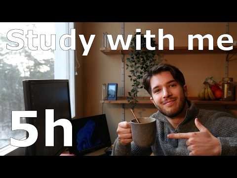 [LIVE🔴] STUDY WITH ME (5h) Working on my Master's Thesis. Join meee 🫡📚🤓